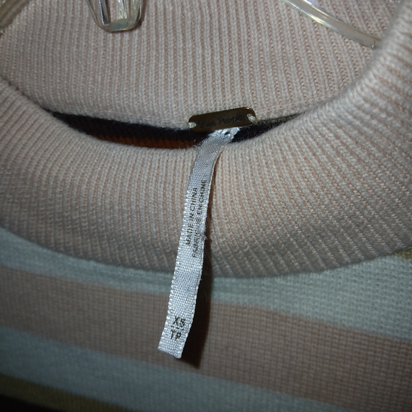 Free People Falling for you Striped Knit Mini DressSize XS GUC - Picture 4 of 6